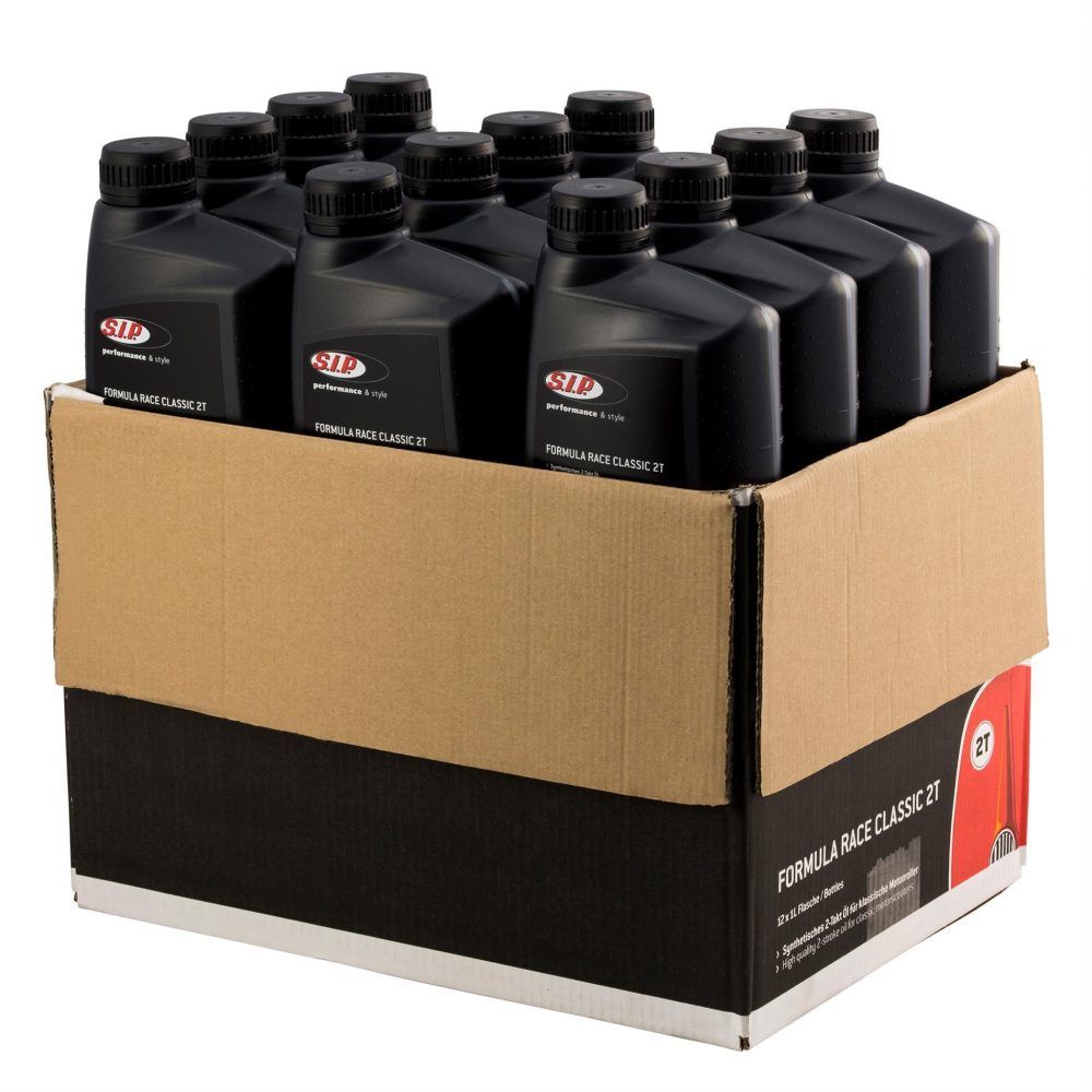 SIP Formula Race 2-tahtiöljy 1000ml (12 kpl) <a href="https://staging.italialaiset.fi/wp-content/uploads/2019/05/image-3.png"><img class="alignright size-full wp-image-17546" src="https://staging.italialaiset.fi/wp-content/uploads/2019/05/image-3.png" alt="SIP Performance" width="70" height="23" /></a>Ajeletko paljon, SIP Formula Race 2-tahtiöljy 12 kpl laatikossa, yhteensä siis 12 litraa. Synteettinen SIP Formula Race 2-tahtiöljy 1000ml. SIP Formula Race öljy tarjoaa optimaalisen voitelun ja kulumissuojan uskomattoman edulliseen hintaan. Öljy ylittää kaikki JASO-FC luokituksen osa-alueet ja aiheuttaa vähemmän savutusta.Sytytystulppa pysyy puhtaana, polttoaineen kulutus laskee ja moottorin suorituskyky pysyy hyvänä. Soveltuu erinomaisesti sekä lyhyille matkoille kuin matka-ajoonkin. SIP Formula Race 2-tahtiöljy 1000ml (12 kpl)