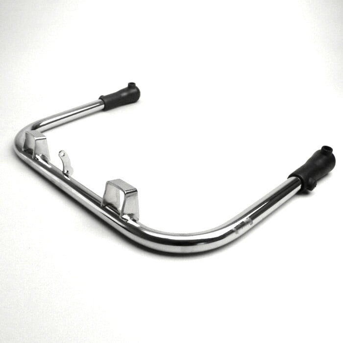 Seisontatuki Vespa Sprint, Rally, GL, GS ja SS, sinkitty Seisontatuki Vespa Sprint150 (VLB1T), Rally180 (VSD1T), Rally200 (VSE1T), GT125 (VNL2T), GTR125 (VNL2T), TS125 (VNL3T), GL150 (VLA1T), VNB2T-VNB6T, VBB1T-VBB2T, GS160 / GS4 (VSB1T), SS180 (VSC1T). Materiaali sinkitty teräs, huom. sinkitty ei kromattu. Seisontatuki Vespa Sprint, Rally, GL, GS ja SS