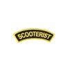 Scooterist kangasmerkki, musta/keltainen