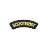 Scooterist kangasmerkki, mustalla pohjalla