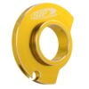 Kaasuvaijerin kiinnityslevy SIP, Vespa Kaasuvaijerin kiinnityslevy SIP kaasukahvaan, "Quick Throttle Disc", sopiiVespa malleihin 50 R 2°/S 2°/Special /SR (D) 2°/90 2°/100/125 PV 2°/ET3/GTR 2°/TS 2°/150 Sprint V. 2°/Super 2°/200 Rally 2°. Halkaisija Ø 50 mm, alumiinia, CNC koneistettu, elaksoitu kullan väriseksi. Katso sopivuus alla olevasta taulukosta. Kaasuvaijerin kiinnityslevy SIP, Vespa