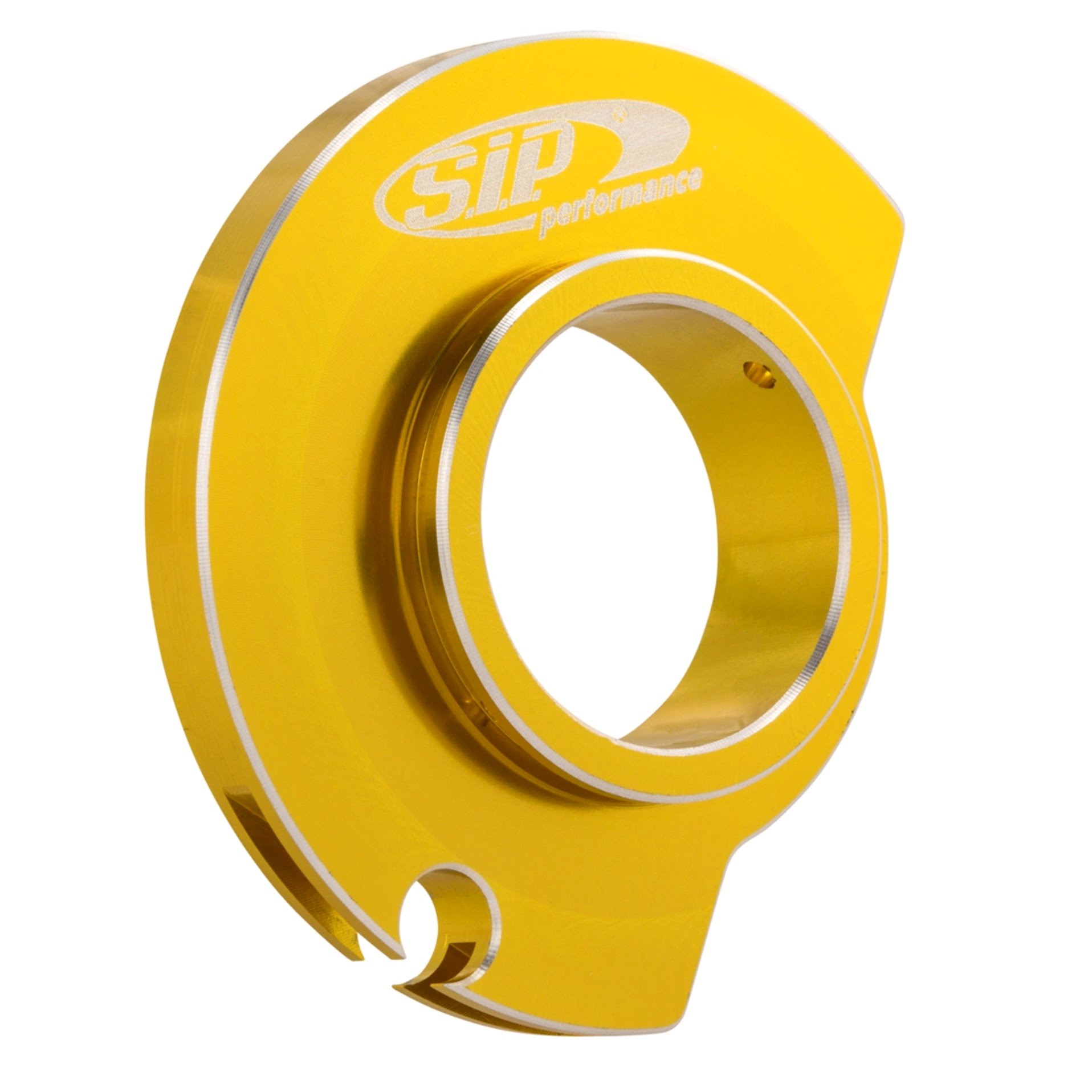 Kaasuvaijerin kiinnityslevy SIP, Vespa Kaasuvaijerin kiinnityslevy SIP kaasukahvaan, "Quick Throttle Disc", sopiiVespa malleihin 50 R 2°/S 2°/Special /SR (D) 2°/90 2°/100/125 PV 2°/ET3/GTR 2°/TS 2°/150 Sprint V. 2°/Super 2°/200 Rally 2°. Halkaisija Ø 50 mm, alumiinia, CNC koneistettu, elaksoitu kullan väriseksi. Katso sopivuus alla olevasta taulukosta. Kaasuvaijerin kiinnityslevy SIP, Vespa