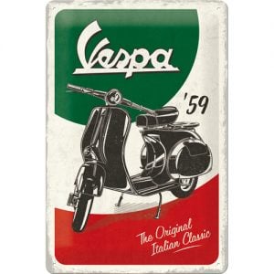 Vespa the Original Italian Classic, kyltti 20x30cm
