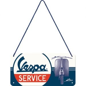 Vespa Service, kyltti 10x20 cm