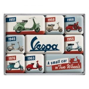 Vespa jääkaappimagneetti setti