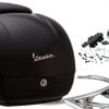 Takaboxi KIT Piaggio / FA, 36L, Lucido 094 musta Takaboxi KIT Piaggio / FA, 36L, Lucido 094 musta. Mukana selkänoja, jossa harmaat terenauhat, kiinnitystarvikkeet, kahvapainot sekä FA Italian kromattu teline. Takaboxi KIT Piaggio / FA, 36L, Lucido 094 musta