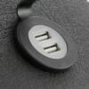 USB-lataus hansikalokeron peitelevyyn; Vespa GTS, GTV ja GT