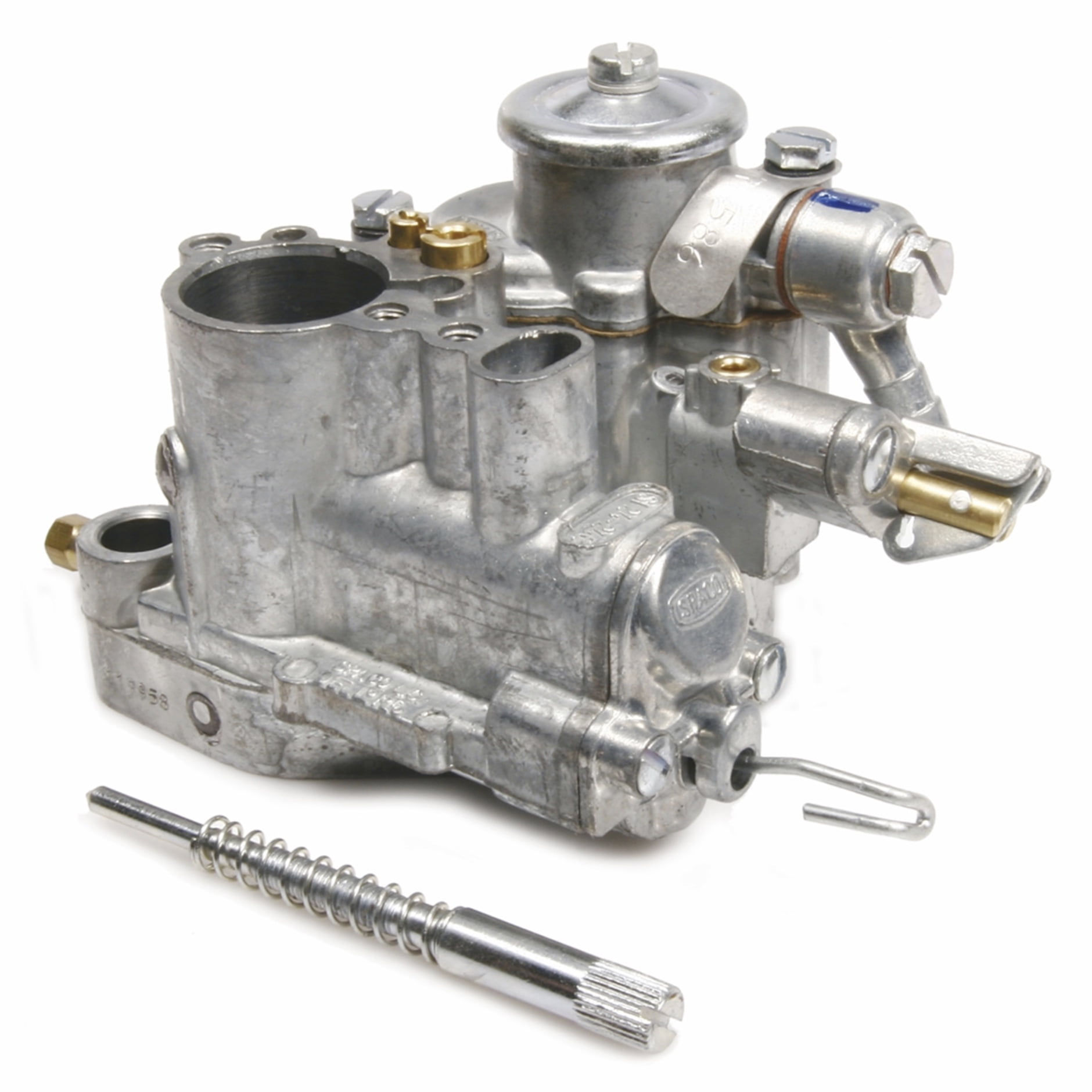 Kaasutin Dell'Orto/Spaco SI 24.24E ilma öljypumppua, Vespa PX ja Rally <a href="https://staging.italialaiset.fi/wp-content/uploads/2021/04/image-1.png"><img class="alignright size-full wp-image-32239" src="https://staging.italialaiset.fi/wp-content/uploads/2021/04/image-1.png" alt="" width="83" height="40" /></a>Kaasutin Dell'Orto/Spaco SI 24.24E ilma öljypumppua, Vespa PX ja Rally malleihin. DRT:n modifioima versio virittetyihin Vespoihin, esim. Quattrini 177/ Polini ja Malossi 208cc sylintereille. "T7" -versio on varustettu suuremmalla neulaventtiilillä kohokammion kannessa ja float-mallin neulalla, jonka halkaisija on 5,2 mm. Lisäksi kaasuttimen suutin porataan isommaksi 1,5 mm -> 1,8 mm (PX177) tai 2,0 mm (PX200). Nämä muutokset ratkaisevat ongelman täydellä kuormituksella, joka pahimmassa tapauksessa aiheuttaa mäntävaurion. Kaasutin Dell'Orto/Spaco SI 24.24E ilma öljypumppua, Vespa PX ja Rally