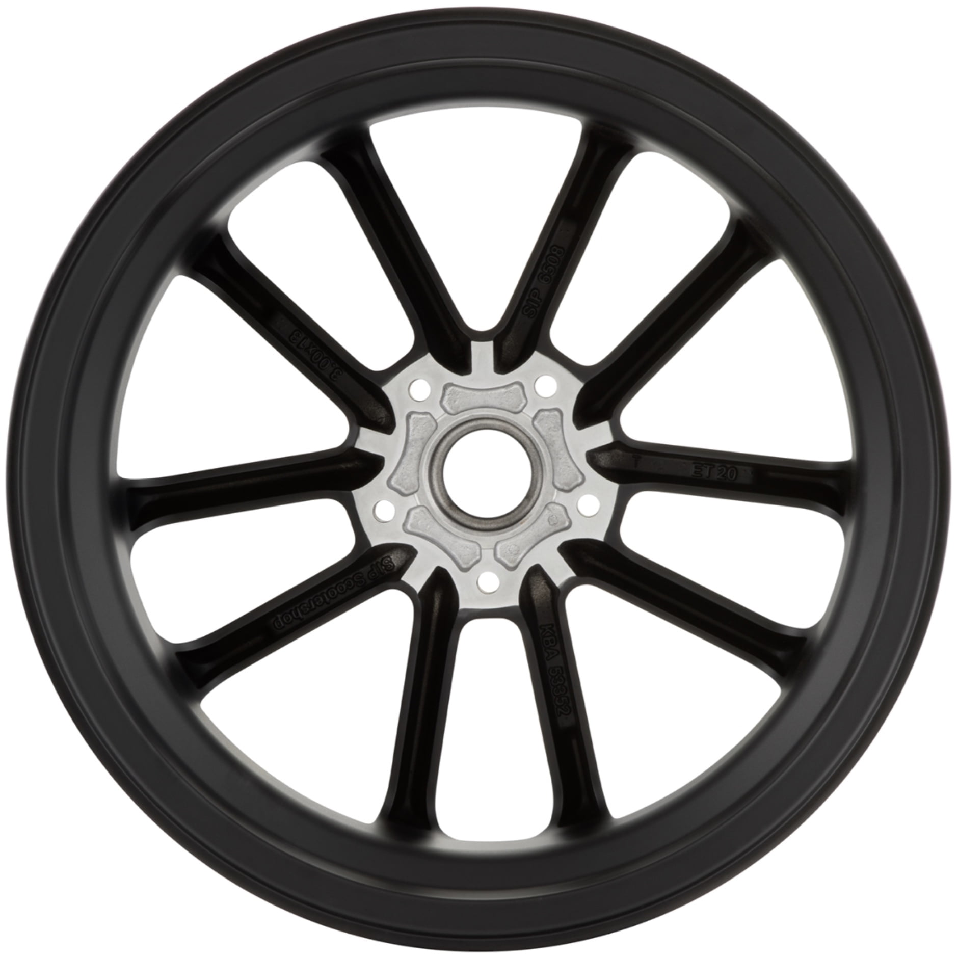 Vanne SIP Series Pordoi mattamusta 13", Vespa GTS, GTV ja GT <a href="https://staging.italialaiset.fi/wp-content/uploads/2021/03/logo-sip-pordoi.jpg"><img class="alignright size-full wp-image-38091" src="https://staging.italialaiset.fi/wp-content/uploads/2021/03/logo-sip-pordoi.jpg" alt="" width="86" height="84" /></a>Vanne SIP Series Pordoi mattamusta, Vespa GTS, GTV ja GT malleihin. <ul> <li>väri mattamusta</li> <li>sopii eteen ja taakse</li> <li>koko 3.00-13"</li> <li>10-puolainen</li> <li>alumiinia</li> <li>vaatii eteen erillisen <a href="https://staging.italialaiset.fi/tuote/pusla-takavanteelle-sip-series-pordoi-12-13/">sovitepuslan</a> taakse</li> <li>hyväksyntä KBA 53352</li> </ul> Vanne SIP Series Pordoi mattamusta 13", Vespa GTS, GTV ja GT