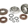 Laakeri- ja öljytiivistesarja, Vespa V50, PV125, ET3, PK50, PK80, PK125 <a href="https://staging.italialaiset.fi/wp-content/uploads/2022/03/image-2.png"><img class="alignright size-full wp-image-39489" src="https://staging.italialaiset.fi/wp-content/uploads/2022/03/image-2.png" alt="Laadujas BGM Original tuote" width="140" height="40" /></a>BGM Original laakeri- ja öljytiivistesarja, Vespa V50, PV125, ET3, PK50, PK80, PK125 malleihin. Sarjassa kampiakselin laakerit kampiakselin stefat sekä O-renkaat. Erityisesti kampiakselin laakereita valittaessa kannattaa aina kiinnittää huomiota korkeaan laatuun. BGM ORIGINAL laakerisarjat on koottu laadukkaisen toimittajien laakereista kuten SKF ja FAG. Laatulaakerien lisäksi sarja sisältää myös laadukkaat akselitiivisteet. Tämän sarjan akselitiivisteet toimittaa yksinomaan Corteco. Jokainen laakerisarjan osa on vähintään alkuperäisen valmistajan tasolla. <ul> <li>laakeri 1: 20 x 47 x 14 mm</li> <li>laakeri 2: 17 x 47 x 14 mm</li> <li>tiiviste 1: 22,7 x 47 x 7 mm</li> <li>tiiviste 2: 20 x 32 x 7 mm</li> <li>tiiviste 3: 19 x 32 x 7 mm</li> </ul> Laakeri- ja öljytiivistesarja, Vespa V50, PV125, ET3, PK50, PK80, PK125